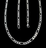 CORRENTE 3X1 FOLHEADA A PRATA 950 PC004