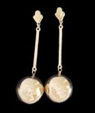 BRINCO BOLA FOLHEADO A OURO 18K OB049